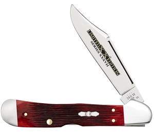 W.R. Case XX Knives Copperlock Barnboard Jig Red Bone 12213 Stainless Pocket Knife