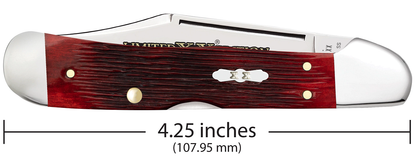 Case XX™ Knives Copperlock Barnboard Jig Red Bone 12213 Stainless Pocket Knife