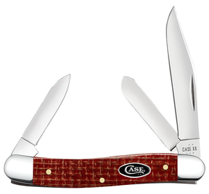 W.R. Case XX Knives Medium Stockman Dark Red Micarta 12272 Carbon Steel Pocket Knife