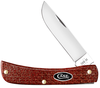 W.R. Case XX Knives Sod Buster Jr Dark Red Micarta 12273 Carbon Steel Pocket Knife