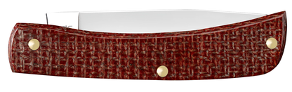 W.R. Case XX Knives Sod Buster Jr Dark Red Micarta 12273 Carbon Steel Pocket Knife