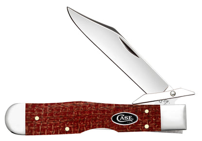 W.R. Case XX Knives Cheetah Cub Dark Red Burlap Micarta 12277 Stainless Pocket Knife