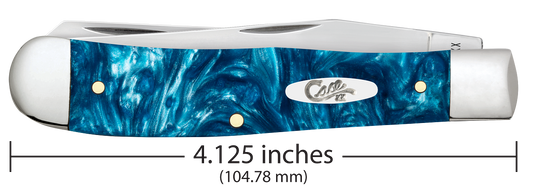 W.R. Case XX Knives Trapper Teal Swirl Kirinite 12290 Stainless Pocket Knife