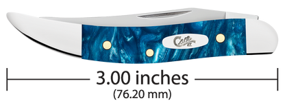 W.R. Case XX Knives Toothpick Teal Swirl Kirinite 12294 Stainless Pocket Knife
