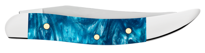 W.R. Case XX Knives Toothpick Teal Swirl Kirinite 12294 Stainless Pocket Knife