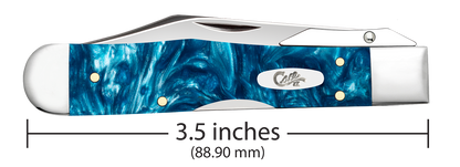 W.R. Case XX Knives Cheetah Cub Teal Swirl Kirinite 12296 Stainless Pocket Knife