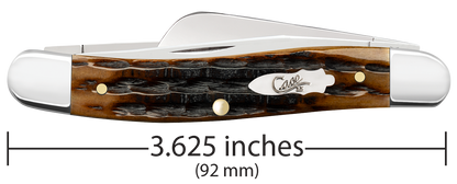 W.R. Case XX Knives Medium Stockman Kinfolks Jig Molasses Bone 12772 Stainless Pocket Knife