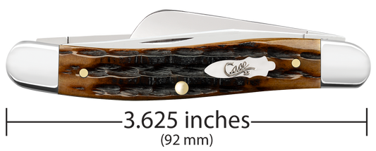 W.R. Case XX Knives Medium Stockman Kinfolks Jig Molasses Bone 12772 Stainless Pocket Knife