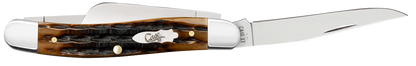 W.R. Case XX Knives Medium Stockman Kinfolks Jig Molasses Bone 12772 Stainless Pocket Knife