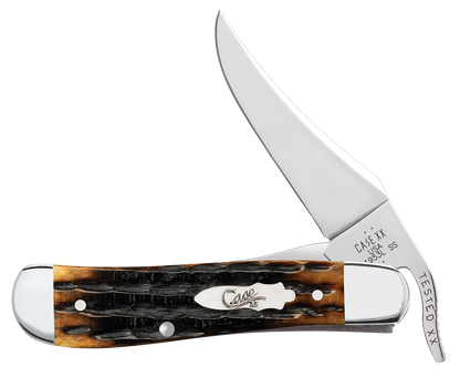 W.R. Case XX Knives Russlock Kinfolks Jig Molasses Bone 12773 Stainless Pocket Knife