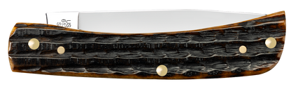W.R. Case XX Knives Sod Buster Jr Kinfolks Jig Molasses Bone 12774 Stainless Pocket Knife