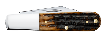 W.R. Case XX Knives Barlow Kinfolks Jig Molasses Bone 12775 Stainless Pocket Knife