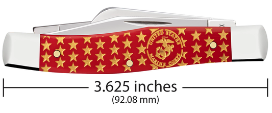 W.R. Case XX Knives Medium Stockman U.S. Marines Red Synthetic 13206 Pocket Knife