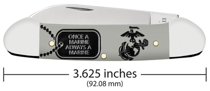 W.R. Case XX Knives Canoe U.S. Marines Gray Synthetic 13207 Pocket Knife