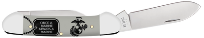 W.R. Case XX Knives Canoe U.S. Marines Gray Synthetic 13207 Pocket Knife