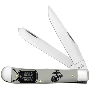 W.R. Case XX Knives Trapper U.S. Marines Gray Synthetic 13208 Pocket Knife