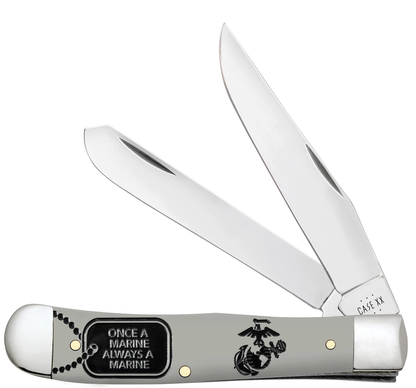 W.R. Case XX Knives Trapper U.S. Marines Gray Synthetic 13208 Pocket Knife