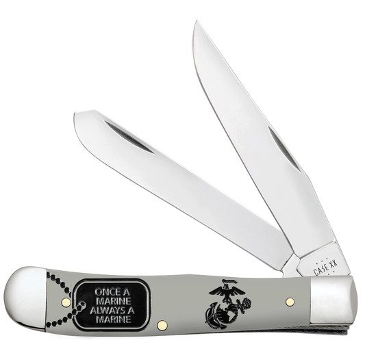 W.R. Case XX Knives Trapper U.S. Marines Gray Synthetic 13208 Pocket Knife
