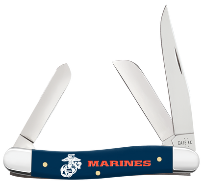 W.R. Case XX Knives Stockman U.S. Marines Blue Synthetic 13209 Stainless Pocket Knife