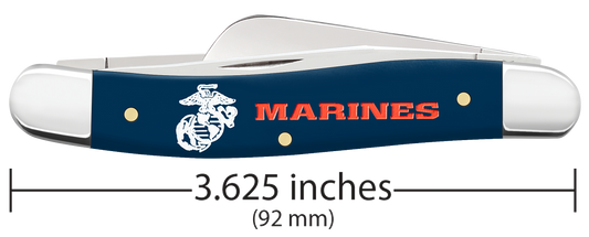 W.R. Case XX Knives Stockman U.S. Marines Blue Synthetic 13209 Stainless Pocket Knife