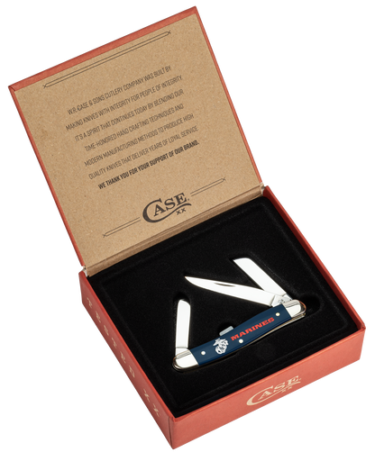 W.R. Case XX Knives Stockman U.S. Marines Blue Synthetic 13209 Stainless Pocket Knife