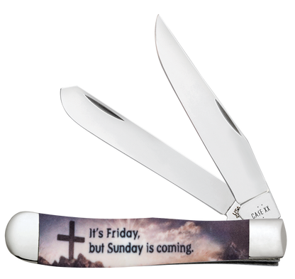 W.R. Case XX Knives Trapper Easter HE IS RISEN! 13361 Stainless 1/350 Pocket Knife