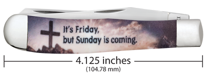 W.R. Case XX Knives Trapper Easter HE IS RISEN! 13361 Stainless 1/350 Pocket Knife
