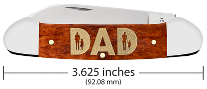 W.R. Case XX Knives Canoe DAD Chestnut Bone 13362 Stainless Pocket Knife
