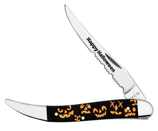 W.R. Case XX Knives Medium Toothpick Halloween Black Synthetic 13364 Stainless Pocket Knife