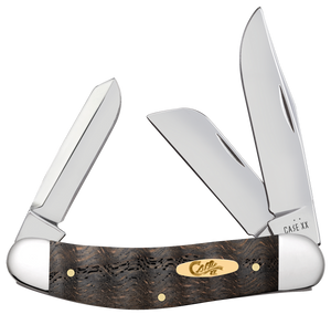 W.R. Case XX Knives Sowbelly Stockman Black Curly Oak Wood 14011 Stainless Pocket Knife