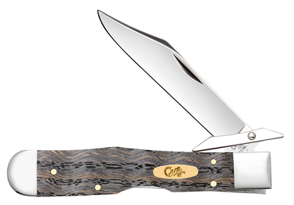 W.R. Case XX Knives Cheetah Cub Black Curly Oak Wood 14013 Stainless Pocket Knife