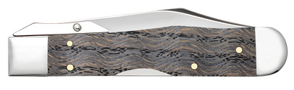 W.R. Case XX Knives Cheetah Cub Black Curly Oak Wood 14013 Stainless Pocket Knife