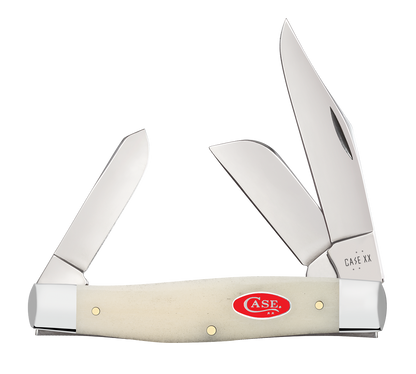 W.R. Case XX Knives Large Stockman Smooth Natural Bone 14025 Stainless Pocket Knife