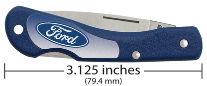 W.R. Case XX Knives Mini Blackhorn Ford Blue Synthetic 14340 Stainless Pocket Knife