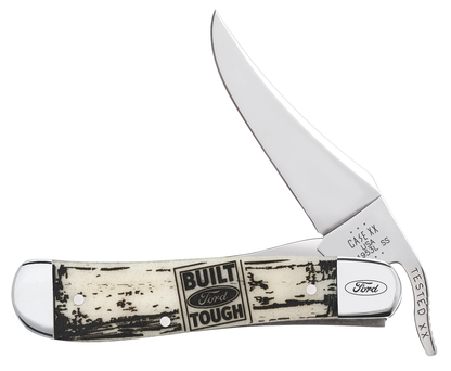 W.R. Case XX Knives Russlock 'Built Ford Tough' Natural Bone 14341 Pocket Knife