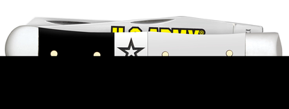 W.R. Case XX Knives Trapper U.S. Army White & Black Synthetic 15059 Pocket Knife