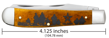 W.R. Case XX Knives Trapper U.S. Army Antique Bone 15063 Stainless
