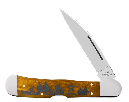 W.R. Case XX Knives Copperlock U.S. Army Antique Bone 15064 Stainless