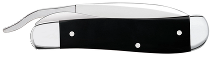 W.R. Case XX Knives John Deere Russlock 15788 Smooth Black Delrin Stainless Steel Pocket Knife