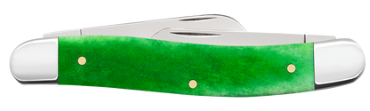 W.R. Case XX Knives Medium Stockman John Deere Bright Green Bone 15801 Stainless Pocket Knife