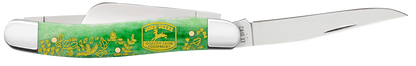 W.R. Case XX Knives Medium Stockman John Deere Bright Green Bone 15801 Stainless Pocket Knife