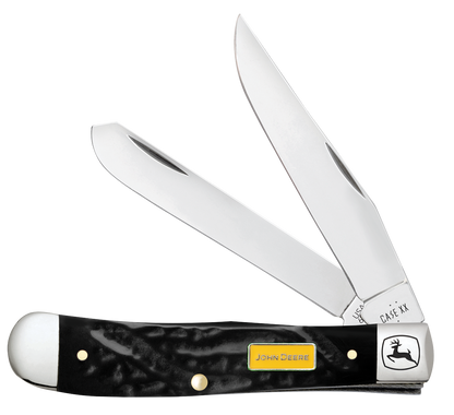 W.R. Case XX Knives Trapper John Deere Black Synthetic 15804 Stainless