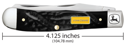 W.R. Case XX Knives Trapper John Deere Black Synthetic 15804 Stainless