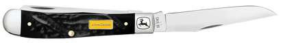 W.R. Case XX Knives Trapper John Deere Black Synthetic 15804 Stainless