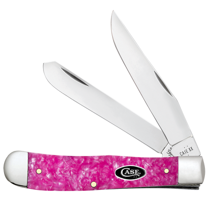 W.R. Case XX Knives Trapper Pink Crackle Kirinite 16160 Stainless Pocket Knife