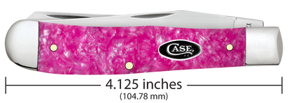 W.R. Case XX Knives Trapper Pink Crackle Kirinite 16160 Stainless Pocket Knife