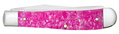 W.R. Case XX Knives Trapper Pink Crackle Kirinite 16160 Stainless Pocket Knife