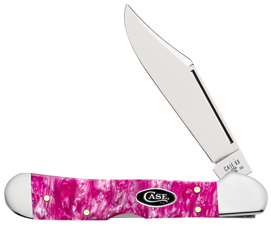 W.R. Case XX Knives Mini Copperlock Pink Crackle Kirinite 16162 Stainless Pocket Knife