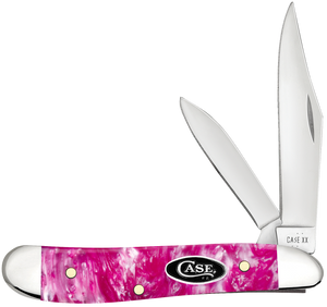 W.R. Case XX Knives Peanut Pink Crackle Kirinite 16163 Stainless Pocket Knife