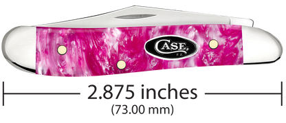 W.R. Case XX Knives Peanut Pink Crackle Kirinite 16163 Stainless Pocket Knife